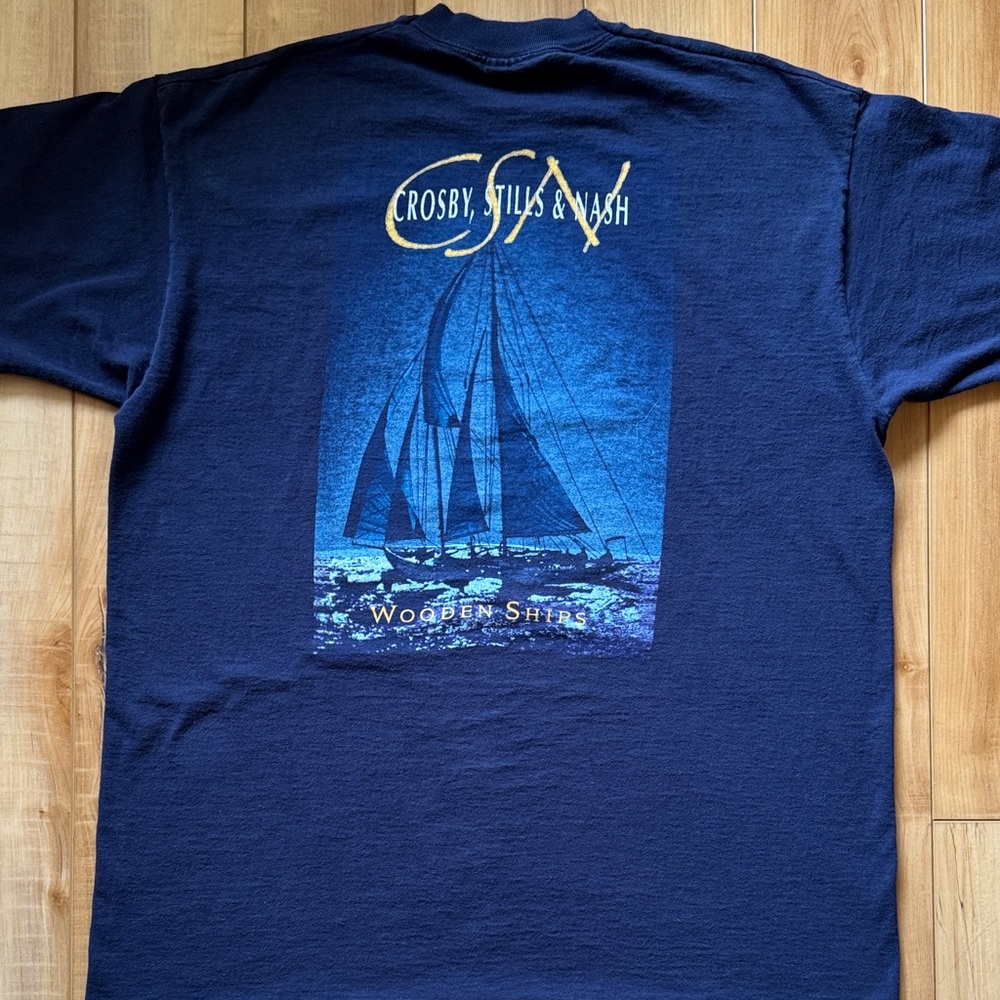 Vintage 1994 Crosby,Stills & Nash Tshirt. Size XL Wooden Ships